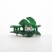 Load image into Gallery viewer, Monstera Deliciosa Leaf Hair Clip with Rhinestones: Green