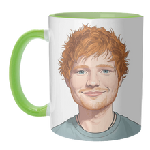 Load image into Gallery viewer, Mugs 'Ed Portrait' by David Bond: Mug Colour Inner & Handle 11oz - Orange