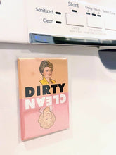 Load image into Gallery viewer, “Rose and Blanche" Dirty/Clean Dishwasher Magnet