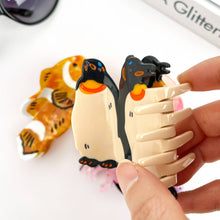 Load image into Gallery viewer, Acetate Marine Life Hair Clip, Squid & Jellyfish Claw Clip: Orca