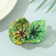 Load image into Gallery viewer, Vibrant Tropical Leaf-Shaped Botanical Hair Claw Clips: 3Leaves