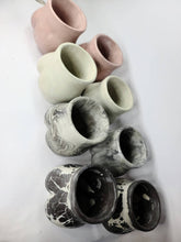Load image into Gallery viewer, Concrete Lady Booty Pot | Butt Cheek Planter | Drain hole: Navy/pink/rose gold