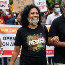 Load image into Gallery viewer, RESIST TeeShirt | Resist TShirts | No Kings Protest Apparel | Resist Facism: Black Heather / L