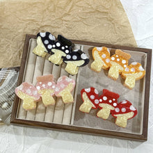 Load image into Gallery viewer, Creative Colorful Triple Mushroom Large Hair Claws: Red
