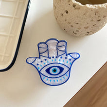 Load image into Gallery viewer, Hamsa Hand & Heart Evil Eye Design Hair Clip: Eye