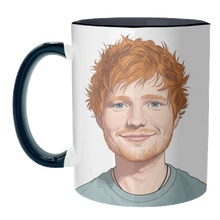 Load image into Gallery viewer, Mugs 'Ed Portrait' by David Bond: Mug Colour Inner & Handle 11oz - Orange