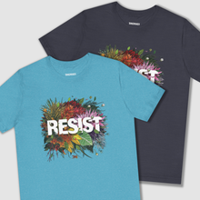 Load image into Gallery viewer, RESIST TeeShirt | Resist TShirts | No Kings Protest Apparel | Resist Facism: Black Heather / XL