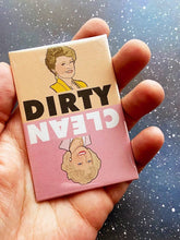 Load image into Gallery viewer, “Rose and Blanche" Dirty/Clean Dishwasher Magnet