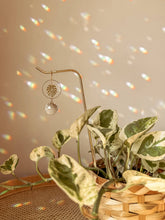 Load image into Gallery viewer, Plant Stake | Suncatcher + Monstera | Houseplant Accessory