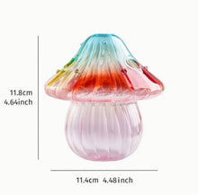 Load image into Gallery viewer, Multi Color Mini Glass Mushroom Bud Vase