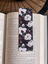 Load image into Gallery viewer, Dark Floral Bookmark Set, Dark Academia: Black Bookshelf / Soft Touch Matte