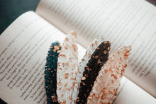 Load image into Gallery viewer, Feather Resin Bookmark: Peach