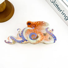 Load image into Gallery viewer, Blue Ring Octopus Hair Claw Clip, Acetate Hair Clip: White / 4.72in
