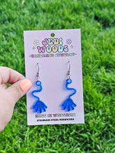 Load image into Gallery viewer, Blue Slappy Hand Earrings - Retro Nostalgic Jewelry