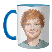 Load image into Gallery viewer, Mugs 'Ed Portrait' by David Bond: Mug Colour Inner & Handle 11oz - Orange