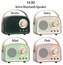 Load image into Gallery viewer, Retro Bluetooth Speaker: Mint