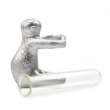 Load image into Gallery viewer, Plant Items Sloth Monstera Propagation Bud Vase: Silver