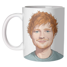 Load image into Gallery viewer, Mugs 'Ed Portrait' by David Bond: Mug Colour Inner & Handle 11oz - Orange
