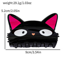 Load image into Gallery viewer, Adorable Big Eyes Black Cat Head Hair Claw Clips : A