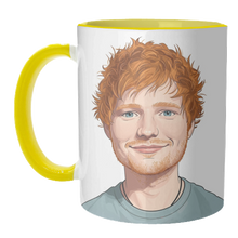 Load image into Gallery viewer, Mugs 'Ed Portrait' by David Bond: Mug Colour Inner & Handle 11oz - Orange