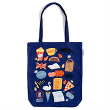 Load image into Gallery viewer, Stars Hollow Icons Canvas Tote Bag