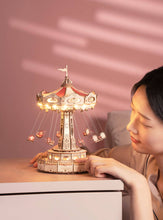 Load image into Gallery viewer, Electro-Mechanical Wooden Puzzle: Swing Ride
