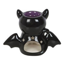 Load image into Gallery viewer, Cute and Creepy Gothic Bat Cat Oil Burner and Wax Warmer