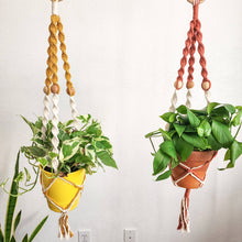 Load image into Gallery viewer, Dual Toned Beaded Plant Hanger for Indoor/Outdoor use : Set of 3: Mystic Combo