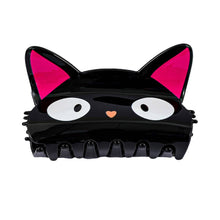Load image into Gallery viewer, Adorable Big Eyes Black Cat Head Hair Claw Clips : A