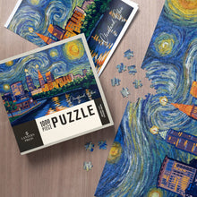 Load image into Gallery viewer, 1000 PIECE PUZZLE Cleveland, Ohio, Starry Night