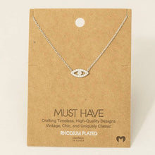 Load image into Gallery viewer, Gold Dipped Evil Eye Jewel Pendant Necklace: S