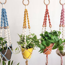 Load image into Gallery viewer, Dual Toned Beaded Plant Hanger for Indoor/Outdoor use : Set of 3: Mystic Combo
