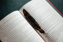 Load image into Gallery viewer, Feather Resin Bookmark: Black
