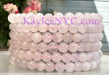 Load image into Gallery viewer, 6mm Natural Mangano Calcite 7.5” Stretch Bracelet

