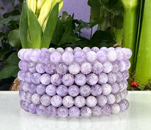 Load image into Gallery viewer, Natural Lavender Amethyst 6mm 7.5” Crystal Bracelet
