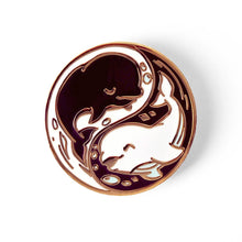 Load image into Gallery viewer, Yin Yang Beluga Whales Enamel Pin, father&#39;s day gift

