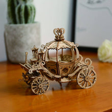Load image into Gallery viewer, 3D Laser Cut Wooden Puzzle: Pumpkin Carriage
