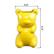Load image into Gallery viewer, 6.75"H Ceramic Gummy Bear Vase 4.25*3.25*6.75: Yellow
