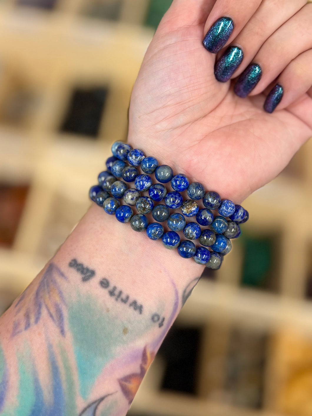 ONE 8MM Lapis Lazuli Bracelet
