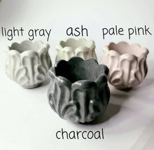 Load image into Gallery viewer, Concrete Lady Booty Pot | Butt Cheek Planter | Drain hole: Navy/pink/rose gold
