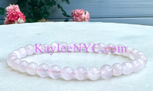 Load image into Gallery viewer, 6mm Natural Mangano Calcite 7.5” Stretch Bracelet
