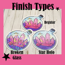 Load image into Gallery viewer, Crystal Rainbow Pride | Witch | Waterproof Sticker | 2.5&quot; : Regular / No
