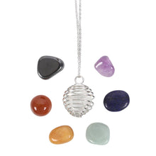 Load image into Gallery viewer, Chakra Gemstone Crystal Healing Necklace Kit
