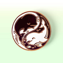 Load image into Gallery viewer, Yin Yang Beluga Whales Enamel Pin, father&#39;s day gift
