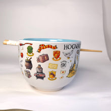 Load image into Gallery viewer, Harry Potter Hogwarts Destination Ramen Bowl with Chopsticks
