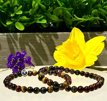Load image into Gallery viewer, Natural Mix Tiger Eye 6mm 7.5” Crystal Healing Stretch Brace
