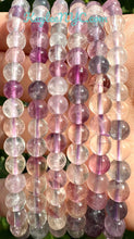 Load image into Gallery viewer, Natural Rainbow Fluorite 6mm 7.5” Stretch Bracelet
