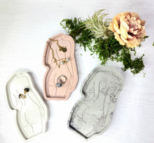 Load image into Gallery viewer, Boob Butt Lady Concrete Catch All Tray, Jewelry Trinket Dish: Pink
