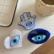 Load image into Gallery viewer, Hamsa Hand &amp; Heart Evil Eye Design Hair Clip: Eye

