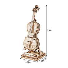 Load image into Gallery viewer, 3D Laser Cut Wooden Puzzle: Cello
